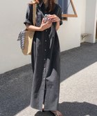 【ジュノア/JUNOAH】のリラックスマキシ丈シャツワンピース ダークグレー|ID: prp329100004477928 ipo3291000000031842451