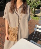 【ジュノア/JUNOAH】のリラックスマキシ丈シャツワンピース グレージュ|ID: prp329100004477928 ipo3291000000031842452