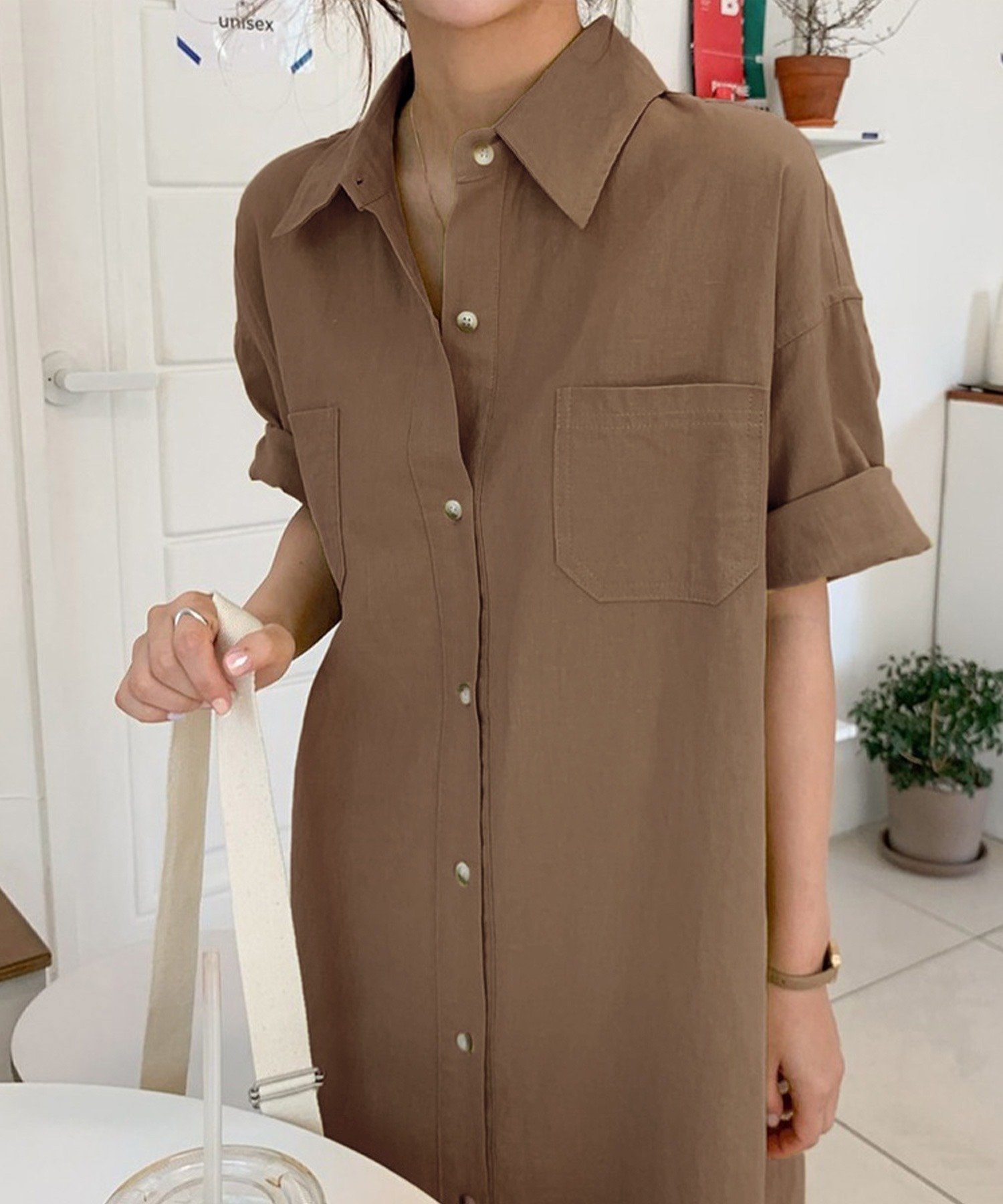 【ジュノア/JUNOAH】のリラックスマキシ丈シャツワンピース インテリア・キッズ・メンズ・レディースファッション・服の通販 founy(ファニー) 　ファッション　Fashion　レディースファッション　WOMEN　ワンピース　Dress　シャツワンピース　Shirt Dresses　マキシ　Maxi　リラックス　Relax　モカ|ID: prp329100004477928 ipo3291000000031842453