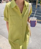 【ジュノア/JUNOAH】のリラックスマキシ丈シャツワンピース ピスタチオ|ID: prp329100004477928 ipo3291000000031842455