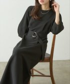 【ナチュラルクチュール/natural couture】の【WEB限定】ランタンスリーブポリニットワンピース ブラック|ID: prp329100004478133 ipo3291000000031964426
