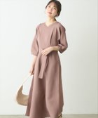【ナチュラルクチュール/natural couture】の【WEB限定】ランタンスリーブポリニットワンピース ベージュ|ID: prp329100004478133 ipo3291000000031964429