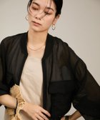 【サロン アダム エ ロペ/SALON adam et rope'】の25SS シアークロップドブルゾン 3 / シアーカーディガン ブラック(01)|ID: prp329100004478221 ipo3291000000032586737