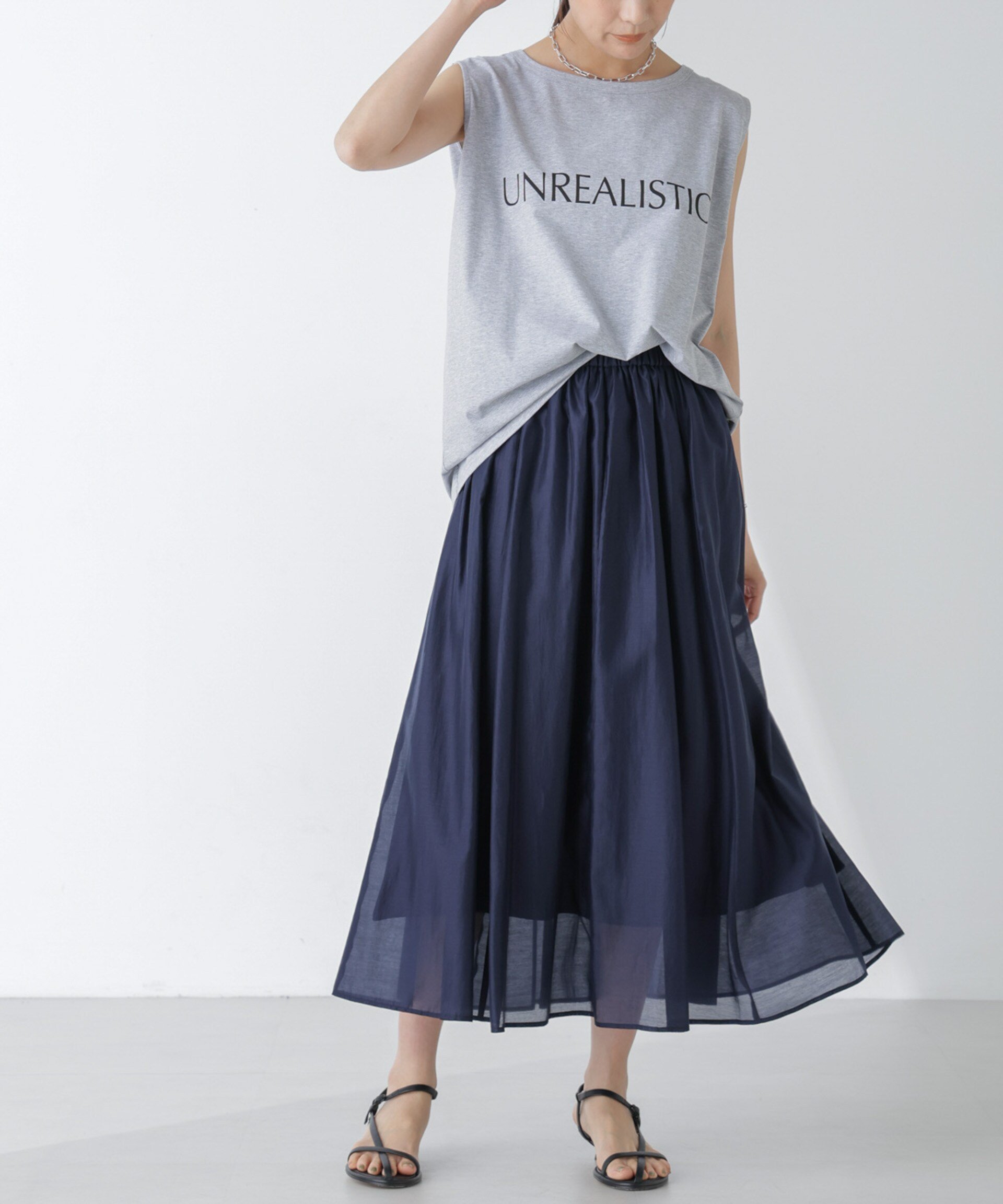 【ナノ ユニバース/nano universe】のシアーサテンギャザーフレアスカート(セットアップ可) インテリア・キッズ・メンズ・レディースファッション・服の通販 founy(ファニー) 　ファッション　Fashion　レディースファッション　WOMEN　セットアップ　Setup　スカート　Skirt　スカート　Skirt　Aライン/フレアスカート　Flared A-Line Skirts　おすすめ　Recommend　ウォッシャブル　Washable　ギャザー　Gather　シアー　Sheer　シンプル　Simple　セットアップ　Set Up　フレア　Flare　ビジネス 仕事 通勤　Business　ネイビー|ID: prp329100004478385 ipo3291000000031996253