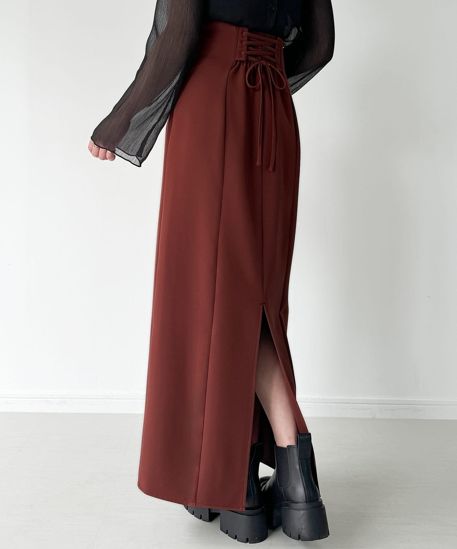 【ジュノア/JUNOAH】の【選べる】ハイウエストレースアップスカート(マーメイド/Iライン) インテリア・キッズ・メンズ・レディースファッション・服の通販 founy(ファニー) 　ファッション　Fashion　レディースファッション　Fashion for Women　スカート　Skirts　マーメイド　Mermaid, Fishtail Silhouette　Aワイン|ID: prp329100004478404 ipo3291000000034947558