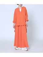 【ラシュッド/LASUD】のポイントポケットテンセルロングスカート オレンジ|ID: prp329100004478436 ipo3291000000031997113