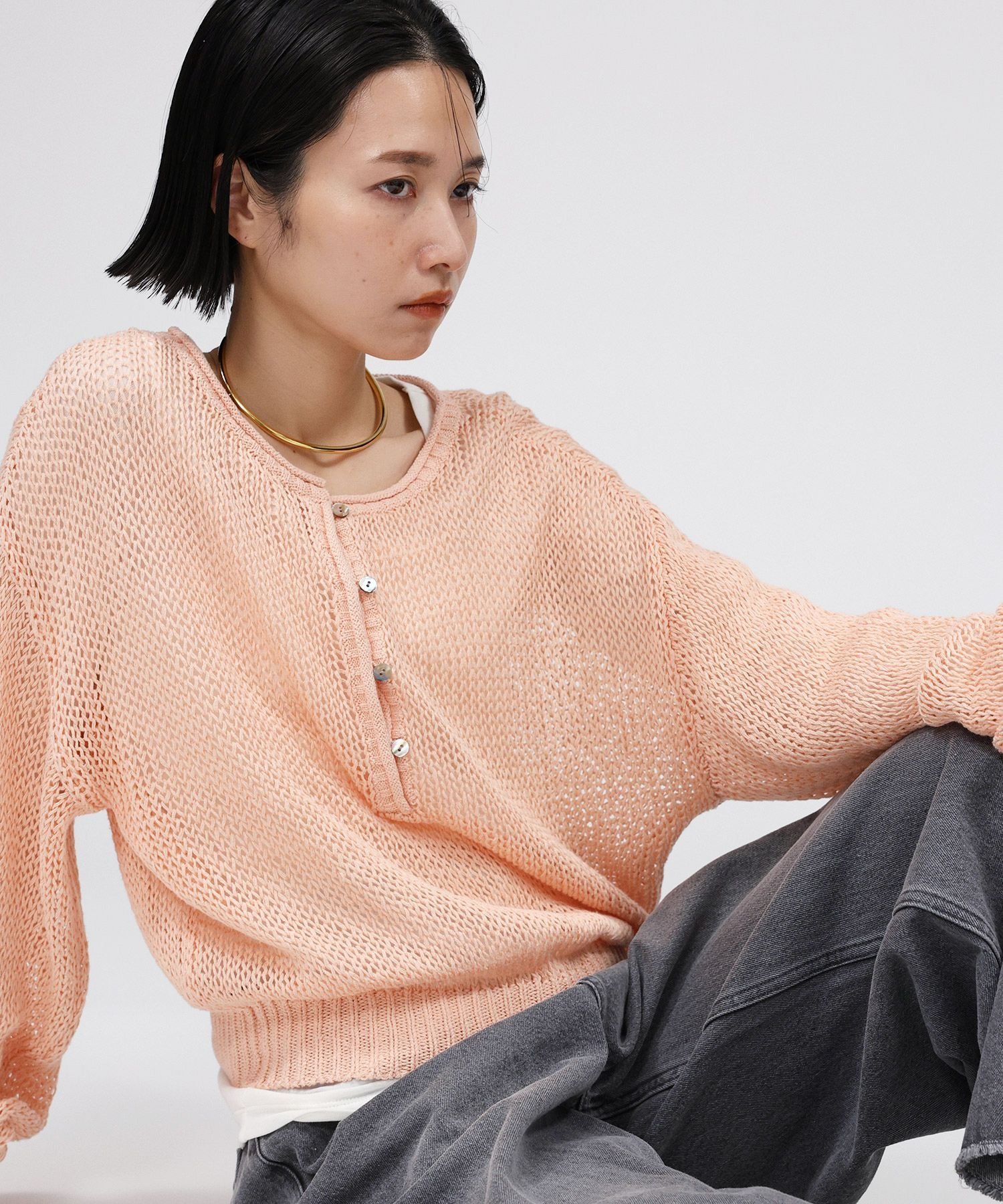 【バビロン/BABYLONE / KIDS】のシルクローゲージニット インテリア・キッズ・メンズ・レディースファッション・服の通販 founy(ファニー) 　ファッション　Fashion　キッズファッション　KIDS　オレンジ　Orange　春　Spring　シアー　Sheer　スリーブ　Sleeve　定番　Standard　フレア　Flare　リラックス　Relax　ロング　Long　ワイド　Wide　S/S・春夏　Ss・Spring/Summer　再入荷　Restock/Back In Stock/Re Arrival　おすすめ　Recommend　夏　Summer　ライトオレンジ41|ID: prp329100004478638 ipo3291000000031740882