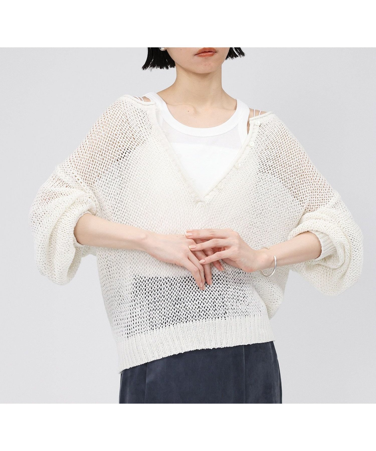【バビロン/BABYLONE / KIDS】のシルクローゲージニット インテリア・キッズ・メンズ・レディースファッション・服の通販 founy(ファニー) 　ファッション　Fashion　キッズファッション　KIDS　オレンジ　Orange　春　Spring　シアー　Sheer　スリーブ　Sleeve　定番　Standard　フレア　Flare　リラックス　Relax　ロング　Long　ワイド　Wide　S/S・春夏　Ss・Spring/Summer　再入荷　Restock/Back In Stock/Re Arrival　おすすめ　Recommend　夏　Summer　オフホワイト11|ID: prp329100004478638 ipo3291000000031740884