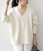 【シップス フォー ウィメン/SHIPS】のSHIPS any 手洗い可能 サカリバ 深Vネック ルーズ プルオーバー ナチュラル|ID: prp329100004478642 ipo3291000000031949549