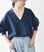 【シップス フォー ウィメン/SHIPS】のSHIPS any 手洗い可能 サカリバ 深Vネック ルーズ プルオーバー ネイビー|ID: prp329100004478642 ipo3291000000031949550