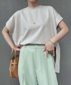 【スタイルドア/STYLEDOOR】の【着ごこちシリーズ】サイドZIPクルーネックプルオーバー 人気、トレンドファッション・服の通販 founy(ファニー) ファッション Fashion レディースファッション Fashion for Women トップス・カットソー Cut & Sew Tops カジュアルプルオーバー・ニットトップス Pullovers & Knit Tops / Casual Pullovers シンプル Simple, Minimal ダブル Double, Double-Breasted デニム Denim, Jeans Material ボトム Bottoms, Lower Wear エレガント 上品 Elegant 半袖 Short Sleeve, Half Sleeve 夏 Summer 定番 Standard, Basic Item thumbnail ライトベージュ|ID: prp329100004478768 ipo3291000000034359464
