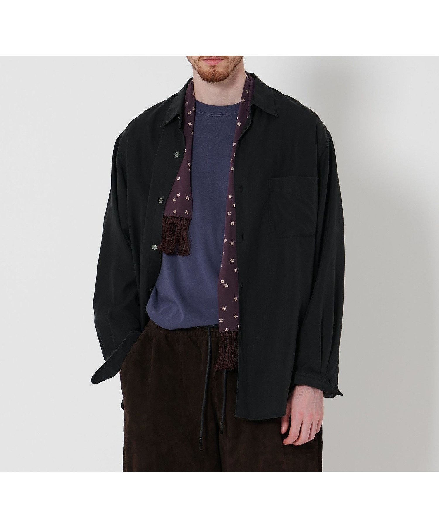 【ビューティ&ユース ユナイテッドアローズ/BEAUTY&YOUTH / UNITED ARROWS / MEN】のSteven Alan スラブ レギュラーカラー シャツ LOOSE インテリア・キッズ・メンズ・レディースファッション・服の通販 founy(ファニー) 　ファッション　Fashion　メンズファッション　MEN　とろみ　Thickness　ドレープ　Drape　バランス　Balance　モダン　Modern　ルーズ　Loose　レギュラー　Regular　ヴィンテージ　Vintage　BLACK|ID: prp329100004478905 ipo3291000000031895338