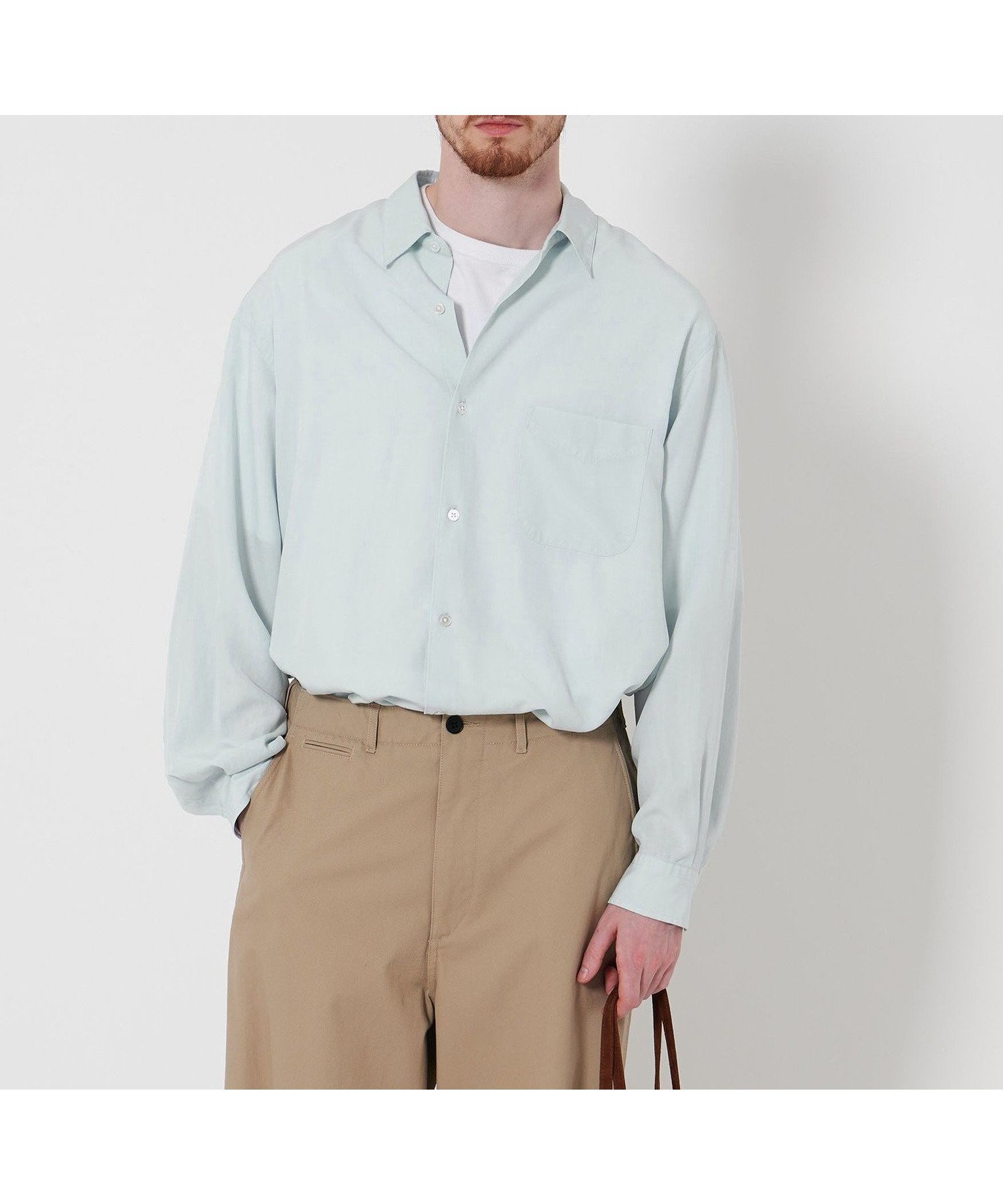 【ビューティ&ユース ユナイテッドアローズ/BEAUTY&YOUTH / UNITED ARROWS / MEN】のSteven Alan スラブ レギュラーカラー シャツ LOOSE インテリア・キッズ・メンズ・レディースファッション・服の通販 founy(ファニー) 　ファッション　Fashion　メンズファッション　MEN　とろみ　Thickness　ドレープ　Drape　バランス　Balance　モダン　Modern　ルーズ　Loose　レギュラー　Regular　ヴィンテージ　Vintage　LT.BLUE|ID: prp329100004478905 ipo3291000000031895343