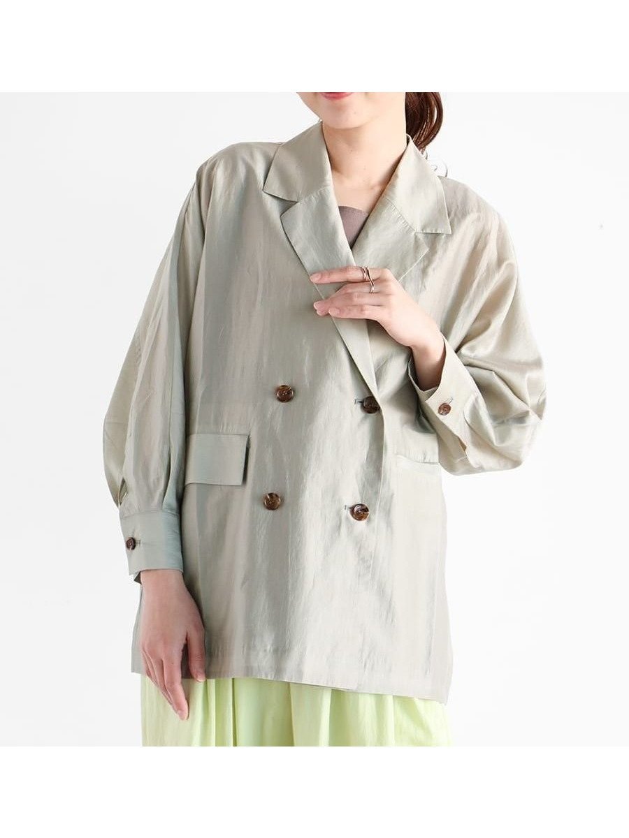 【ヴァン/Vin】の七分袖シアーシャツジャケット インテリア・キッズ・メンズ・レディースファッション・服の通販 founy(ファニー) 　ファッション　Fashion　レディースファッション　Fashion for Women　アウター　Coat / Outerwear Collection　レディースジャケット・軽アウター　Jackets　シアー　Sheer, See-Through　トレンド　Trend, Trending Now　ビッグ　Big, Oversized　エレガント 上品　Elegant　ライトグレージュ|ID: prp329100004479075 ipo3291000000031949381