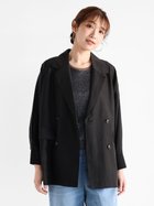 【ヴァン/Vin】の七分袖シアーシャツジャケット ブラック|ID: prp329100004479075 ipo3291000000031949382
