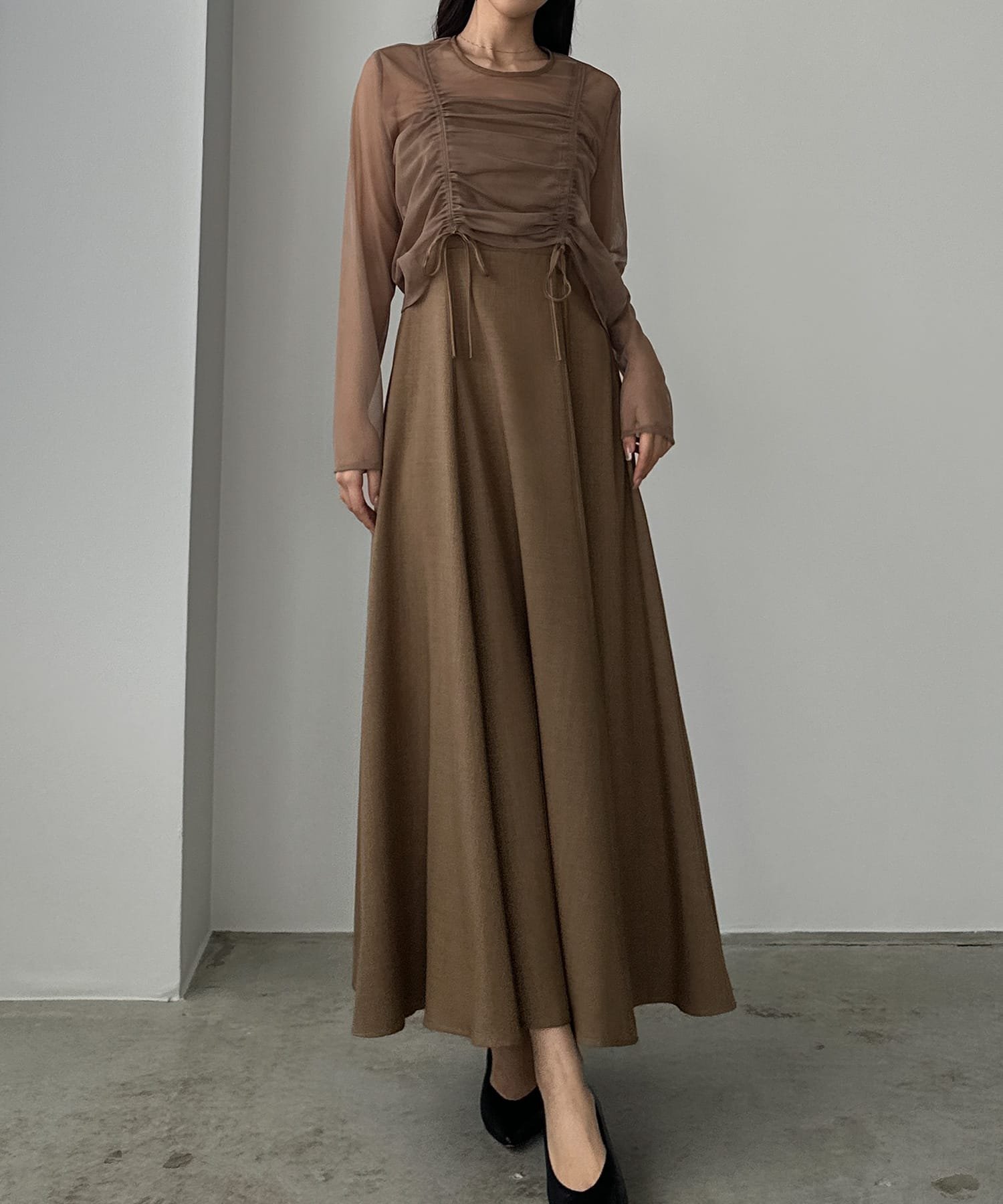 【ジュノア/JUNOAH】のルエレ ボレロセットキャミワンピース インテリア・キッズ・メンズ・レディースファッション・服の通販 founy(ファニー) 　ファッション　Fashion　レディースファッション　WOMEN　アウター　Coat Outerwear　ボレロ　Bolero jackets　ワンピース　Dress　キャミワンピース　No Sleeve Dresses　ダークベージュ|ID: prp329100004479263 ipo3291000000031990691