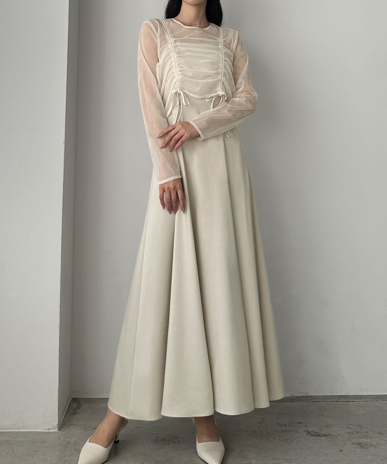 【ジュノア/JUNOAH】のルエレ ボレロセットキャミワンピース インテリア・キッズ・メンズ・レディースファッション・服の通販 founy(ファニー) 　ファッション　Fashion　レディースファッション　WOMEN　アウター　Coat Outerwear　ボレロ　Bolero jackets　ワンピース　Dress　キャミワンピース　No Sleeve Dresses　アイボリー|ID: prp329100004479263 ipo3291000000031990695