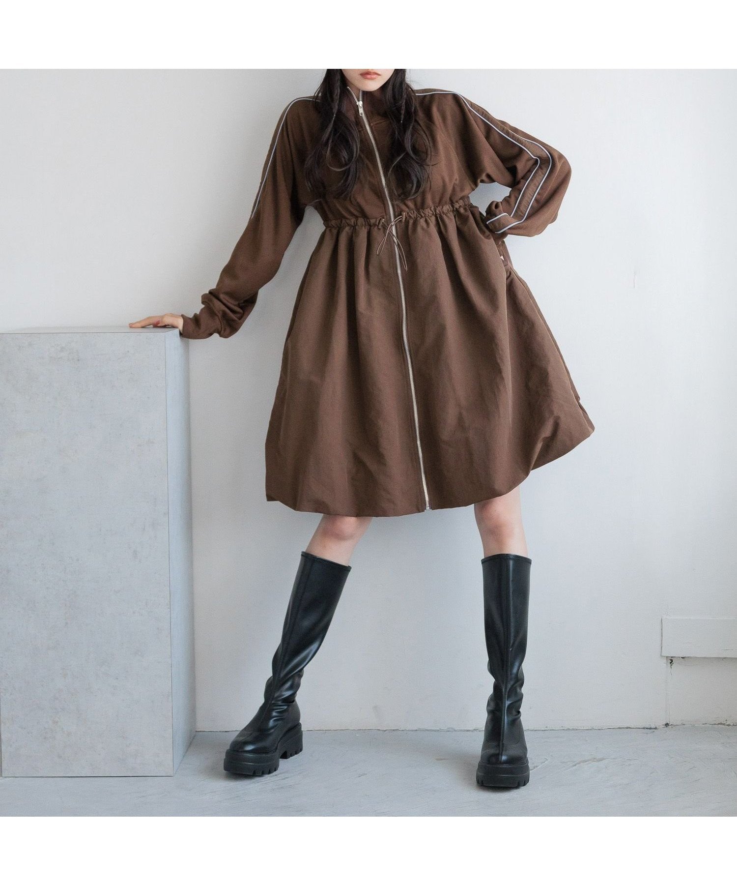 【ローリーズファーム/LOWRYS FARM】のトラックドッキングバルーンワンピース 人気、トレンドファッション・服の通販 founy(ファニー) 　ファッション　Fashion　レディースファッション　WOMEN　ワンピース　Dress　おすすめ　Recommend　ショート　Short　ジャージ　Jersey　トレンド　Trend　ドッキング　Docking　バルーン　Balloon　ボトム　Bottom　ロング　Long　羽織　Haori　 other-1|ID: prp329100004479294 ipo3291000000031578265