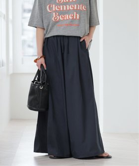 【ジャーナルスタンダード レリューム/JOURNAL STANDARD relume】の【MULTI FUNC+】ギャザーワイドパンツ 人気、トレンドファッション・服の通販 founy(ファニー) ファッション Fashion レディースファッション WOMEN パンツ Pants 2025年 2025 2025春夏・S/S Ss,Spring/Summer,2025 おすすめ Recommend アウトドア Outdoor ストレッチ Stretch リラックス Relax ワイド Wide 夏 Summer |ID:prp329100004479323
