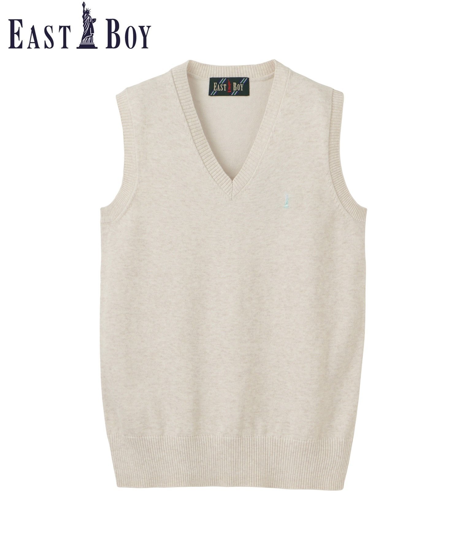【イーストボーイ/EASTBOY】のベスト COOLMAX 綿 12G ミント女神 夏用 スクール ニット 制服 通学 中学生 高校生 インテリア・キッズ・メンズ・レディースファッション・服の通販 founy(ファニー) 　ファッション　Fashion　レディースファッション　WOMEN　アウター　Coat Outerwear　トップス・カットソー　Tops/Tshirt　ニット　Knit Tops　ベスト/ジレ　Gilets/Vests　インナー　Inner　ハーフ　Half　バランス　Balance　ベスト　Vest　ポケット　Pocket　リボン　Ribbon　おすすめ　Recommend　夏　Summer　オートミール|ID: prp329100004479611 ipo3291000000031922782