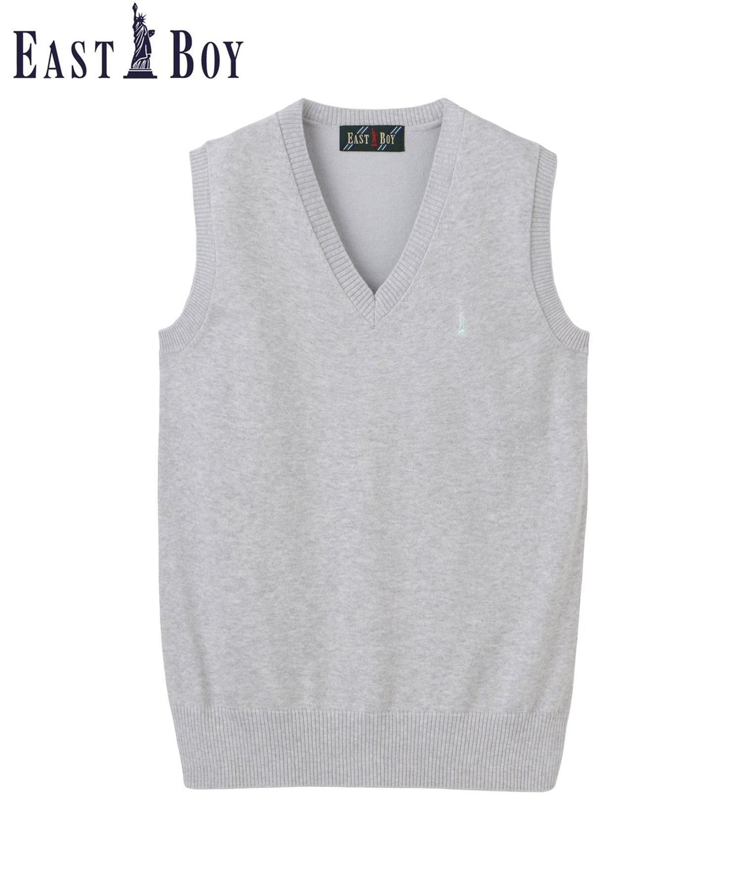 【イーストボーイ/EASTBOY】のベスト COOLMAX 綿 12G ミント女神 夏用 スクール ニット 制服 通学 中学生 高校生 インテリア・キッズ・メンズ・レディースファッション・服の通販 founy(ファニー) 　ファッション　Fashion　レディースファッション　WOMEN　アウター　Coat Outerwear　トップス・カットソー　Tops/Tshirt　ニット　Knit Tops　ベスト/ジレ　Gilets/Vests　インナー　Inner　ハーフ　Half　バランス　Balance　ベスト　Vest　ポケット　Pocket　リボン　Ribbon　おすすめ　Recommend　夏　Summer　ペールグレー|ID: prp329100004479611 ipo3291000000031922788