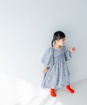 【ローリーズファーム/LOWRYS FARM / KIDS】のチェリーシシュウワンピース 人気、トレンドファッション・服の通販 founy(ファニー) ファッション Fashion キッズファッション Fashion for Kids ワンピース Dresses ギャザー Gathered, Ruffled チェリー Cherry, Cherry Pattern |ID:prp329100004479755