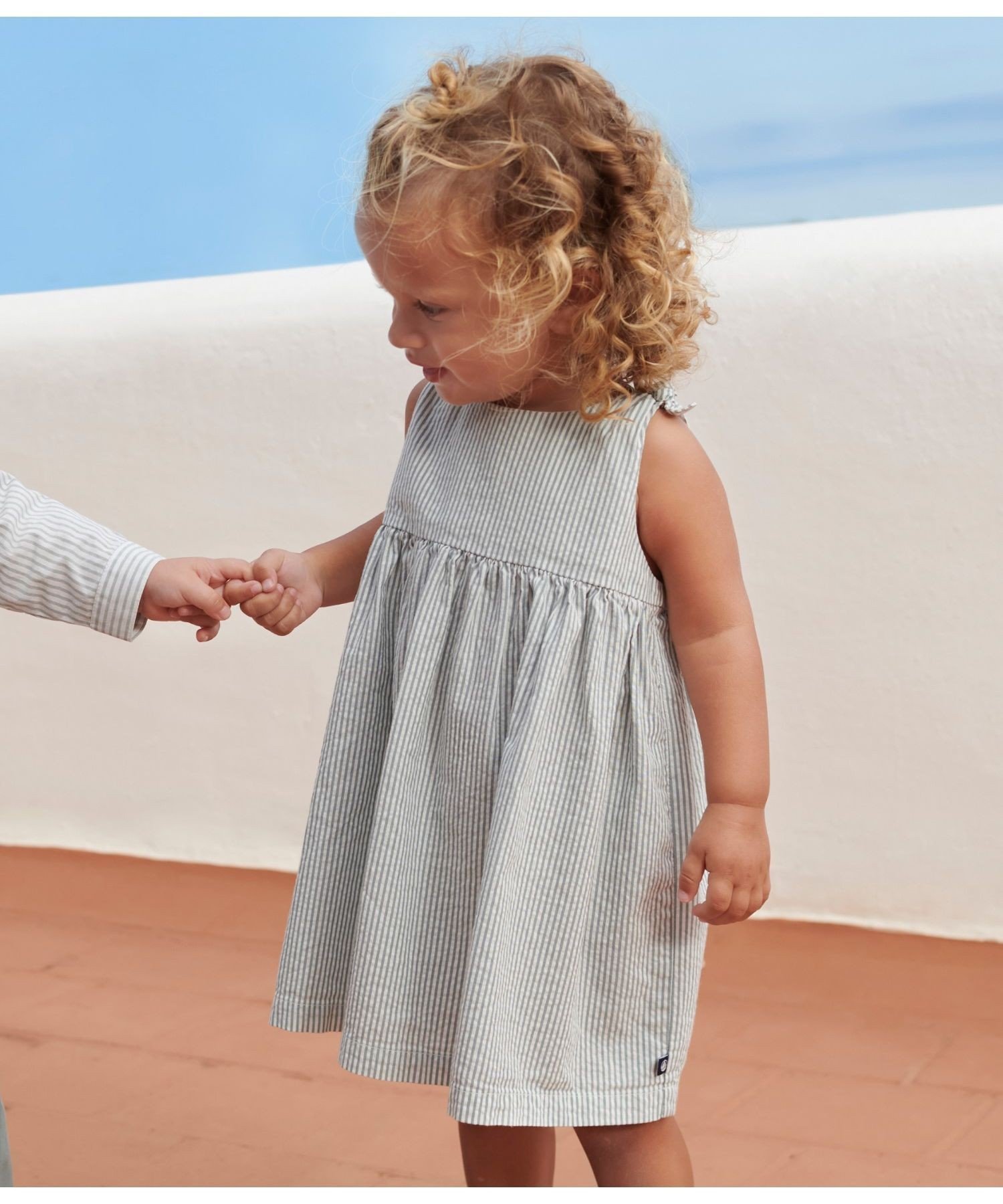 【プチバトー/PETIT BATEAU / KIDS】のワンピース インテリア・キッズ・メンズ・レディースファッション・服の通販 founy(ファニー) 　ファッション　Fashion　キッズファッション　KIDS　ワンピース　Dress/Kids　ギフト プレゼント　Gift Present　リボン　Ribbon　オフホワイト/グリーン|ID: prp329100004479761 ipo3291000000031724286