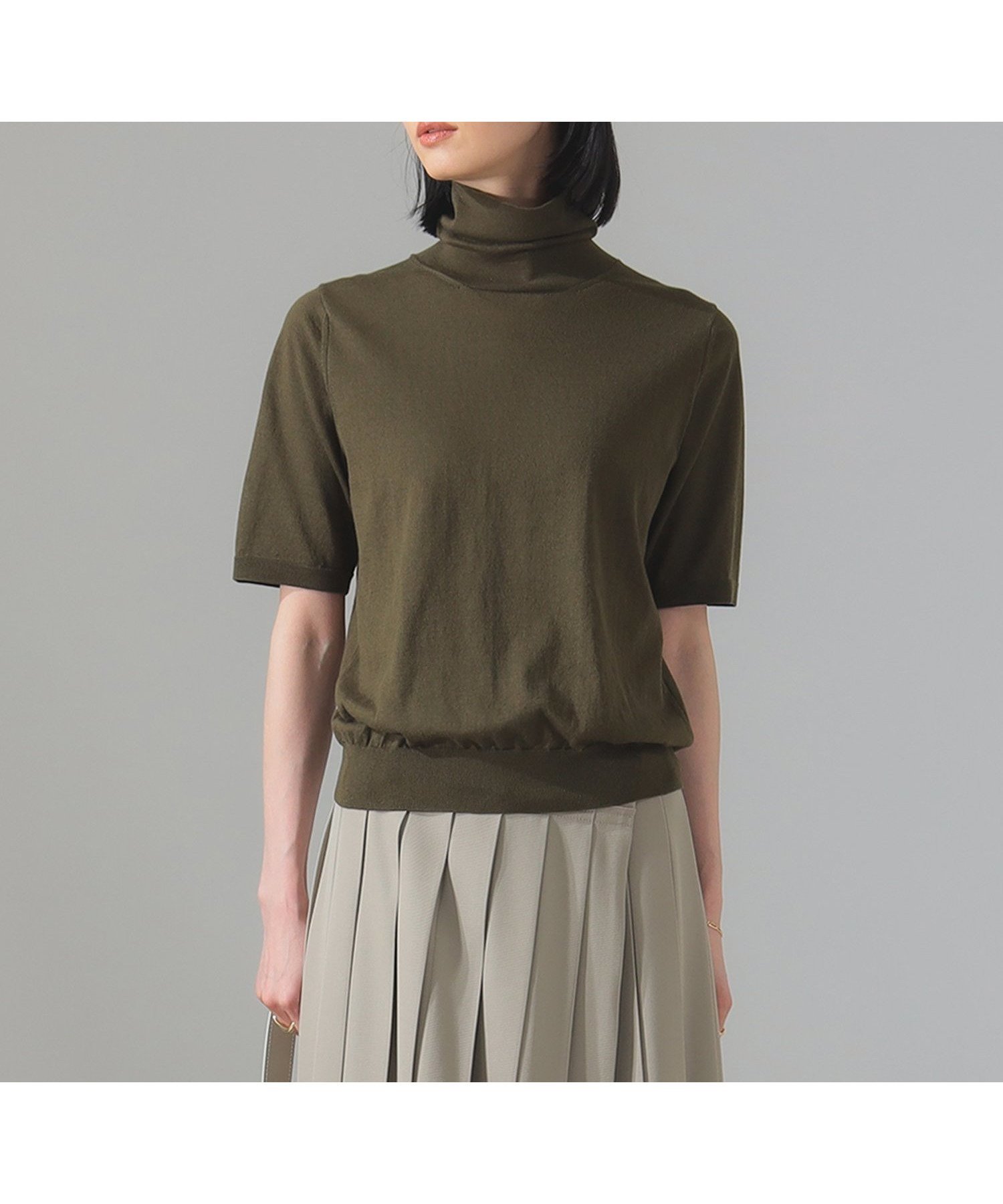 【デミルクス ビームス/Demi-Luxe BEAMS】の【別注】SLOANE / 18ゲージ 天竺 タートルネック ニット インテリア・キッズ・メンズ・レディースファッション・服の通販 founy(ファニー) 　ファッション　Fashion　レディースファッション　WOMEN　トップス・カットソー　Tops/Tshirt　ニット　Knit Tops　タートルネック　Turtleneck　おすすめ　Recommend　アンサンブル　Ensemble　インナー　Inner　カーディガン　Cardigan　ジャケット　Jacket　タートルネック　Turtleneck　フィット　Fit　別注　Special Order　KHAKI|ID: prp329100004479782 ipo3291000000031994083