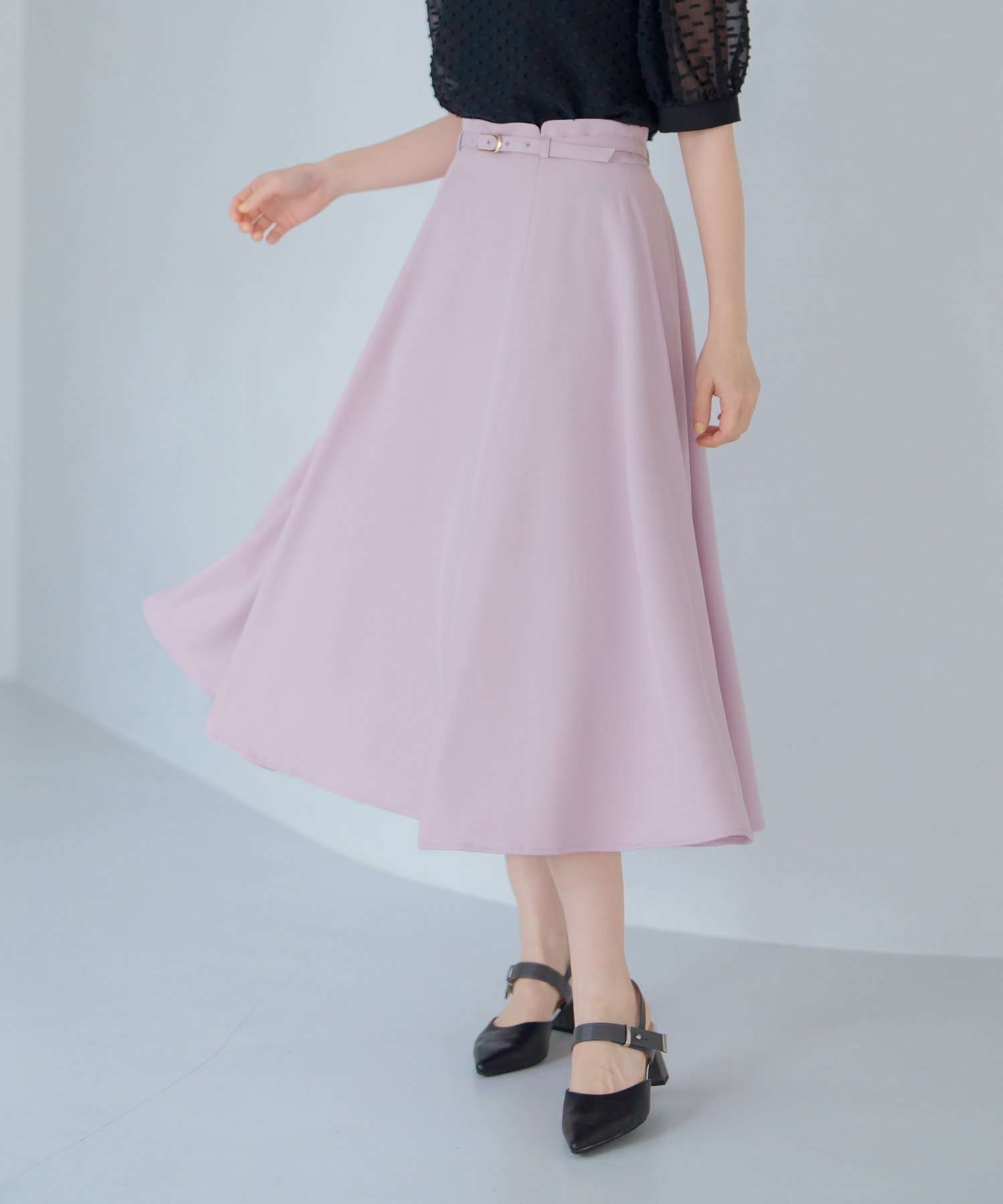 【ミッシュマッシュ/MISCH MASCH】の美シルエットが叶う ラウンドカットフレアスカート/MM517211 人気、トレンドファッション・服の通販 founy(ファニー) 　ファッション　Fashion　レディースファッション　WOMEN　スカート　Skirt　Aライン/フレアスカート　Flared A-Line Skirts　フレア　Flare　ポケット　Pocket　ラウンド　Round　エレガント 上品　Elegant　ビジネス 仕事 通勤　Business　 other-1|ID: prp329100004479818 ipo3291000000032288774
