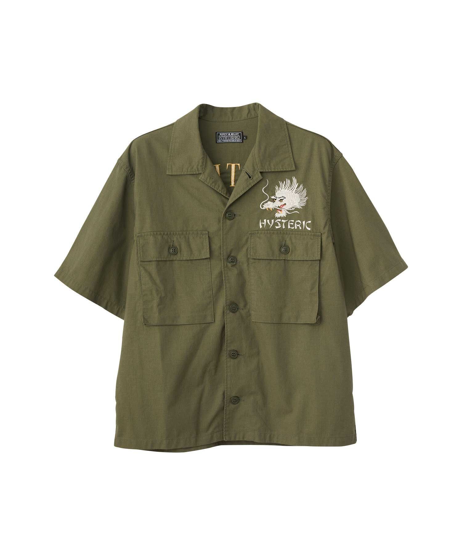 【ヒステリックグラマー/HYSTERIC GLAMOUR / MEN】のHYSTERIC DRAGON刺繍 ユーティリティーシャツ 人気、トレンドファッション・服の通販 founy(ファニー) 　ファッション　Fashion　メンズファッション　MEN　ジャケット　Jacket　ボックス　Box　モチーフ　Motif　 other-1|ID: prp329100004480047 ipo3291000000031584029