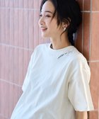 【コーエン/COEN】の【春色*ゆるシルエット/6色展開/WEB限定/推しカラー】刺繍ハーフスリーブTシャツ OFF WHITE|ID: prp329100004480205 ipo3291000000032268400
