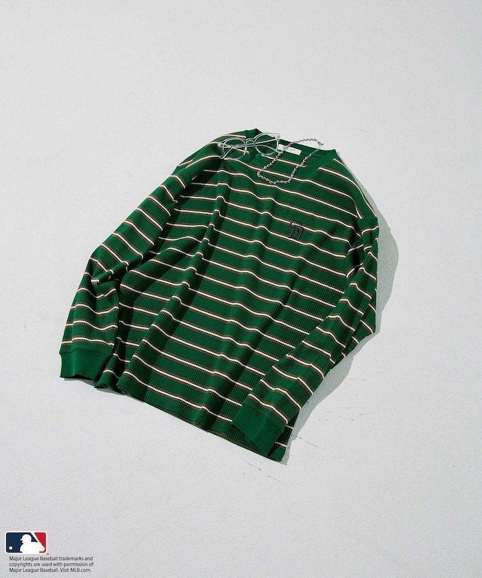 【フリークスストア/FREAK'S STORE】のMLB マルチボーダーリブロンT 25SS インテリア・キッズ・メンズ・レディースファッション・服の通販 founy(ファニー) 　ファッション　Fashion　レディースファッション　WOMEN　トップス・カットソー　Tops/Tshirt　ロング / Tシャツ　T-Shirts　2025年　2025　2025春夏・S/S　Ss,Spring/Summer,2025　おすすめ　Recommend　シンプル　Simple　スペシャル　Special　ブルゾン　Blouson　ボーダー　Border　ワンポイント　One Point　夏　Summer　春　Spring　S/S・春夏　Ss・Spring/Summer　グリーン|ID: prp329100004480388 ipo3291000000031997993