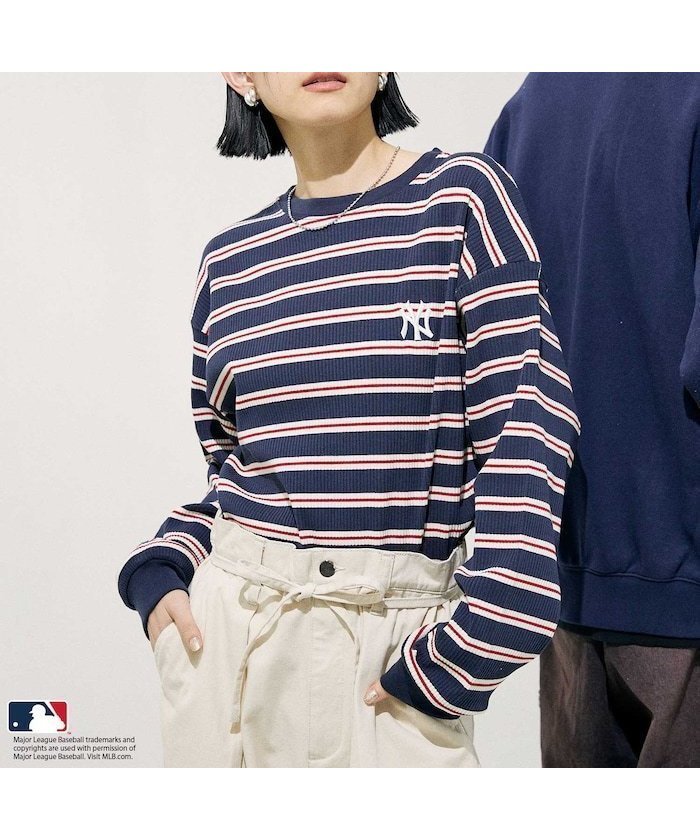 【フリークスストア/FREAK'S STORE】のMLB マルチボーダーリブロンT 25SS インテリア・キッズ・メンズ・レディースファッション・服の通販 founy(ファニー) 　ファッション　Fashion　レディースファッション　WOMEN　トップス・カットソー　Tops/Tshirt　ロング / Tシャツ　T-Shirts　2025年　2025　2025春夏・S/S　Ss,Spring/Summer,2025　おすすめ　Recommend　シンプル　Simple　スペシャル　Special　ブルゾン　Blouson　ボーダー　Border　ワンポイント　One Point　夏　Summer　春　Spring　S/S・春夏　Ss・Spring/Summer　ネイビー|ID: prp329100004480388 ipo3291000000031997994