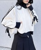 【イング/INGNI】のショート丈袖リボントラックジャージ アイボリー/クロ|ID: prp329100004480540 ipo3291000000032346176