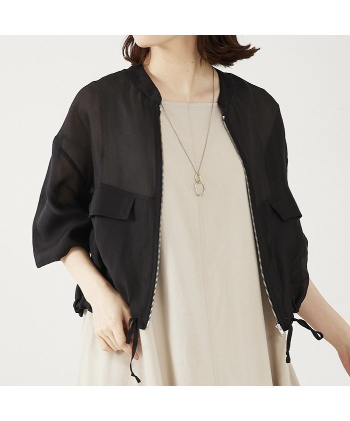 【アバハウスマヴィ/abahouse mavie】のシアーショートブルゾン インテリア・キッズ・メンズ・レディースファッション・服の通販 founy(ファニー) https://founy.com/ ファッション Fashion レディースファッション WOMEN アウター Coat Outerwear ブルゾン Blouson/Jackets シアー Sheer ショート Short トレンド Trend ノースリーブ No Sleeve バランス Balance フラップ Flap ブルゾン Blouson ポケット Pocket エレガント 上品 Elegant 夏 Summer 長袖 Long Sleeve |ID: prp329100004480594 ipo3291000000031588032