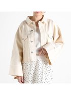 【ヴァン/Vin】のワイドスリーブデニムジャケット 人気、トレンドファッション・服の通販 founy(ファニー) ファッション Fashion レディースファッション Fashion for Women アウター Coat / Outerwear Collection レディースジャケット・軽アウター Jackets デニムジャケット / カジュアルアウター Denim Jackets クロップド Cropped, Short Length ジャケット Jacket, Outerwear デニム Denim, Jeans Material バランス Balance, Style Balance フリンジ Fringe, Tassel ワイド Wide, Wide Fit thumbnail アイボリー|ID: prp329100004480620 ipo3291000000033270489