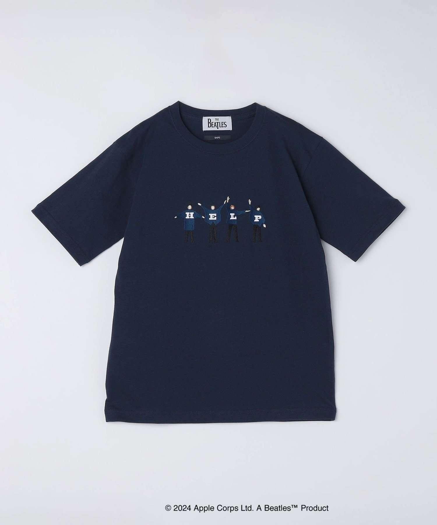 【シップス フォー ウィメン/SHIPS】の【WEB限定】SHIPS THE BEATLES エンブロイダリー Tシャツ 24SS インテリア・キッズ・メンズ・レディースファッション・服の通販 founy(ファニー) 　ファッション　Fashion　レディースファッション　WOMEN　トップス・カットソー　Tops/Tshirt　シャツ/ブラウス　Shirts/Blouses　ロング / Tシャツ　T-Shirts　2024年　2024　2024春夏・S/S　Ss,Spring/Summer,2024　おすすめ　Recommend　エンブロイダリー　Embroidery　グラフィック　Graphic　コラボ　Collaboration　シンプル　Simple　ジャケット　Jacket　スペシャル　Special　人気　Popularity　ダークブルー|ID: prp329100004481015 ipo3291000000031938009