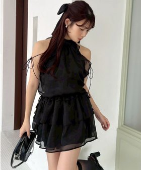【ナイスクラップ/NICE CLAUP】の【Black collection】アメスリミニワンピース 人気、トレンドファッション・服の通販 founy(ファニー) ファッション Fashion レディースファッション WOMEN ワンピース Dress おすすめ Recommend ガーリー Girly ショート Short チュニック Tunic デニム Denim フェミニン Feminine フリル Frills ペプラム Peplum ミュール Mule リボン Ribbon 夏 Summer 春 Spring S/S・春夏 Ss・Spring/Summer |ID:prp329100004481266