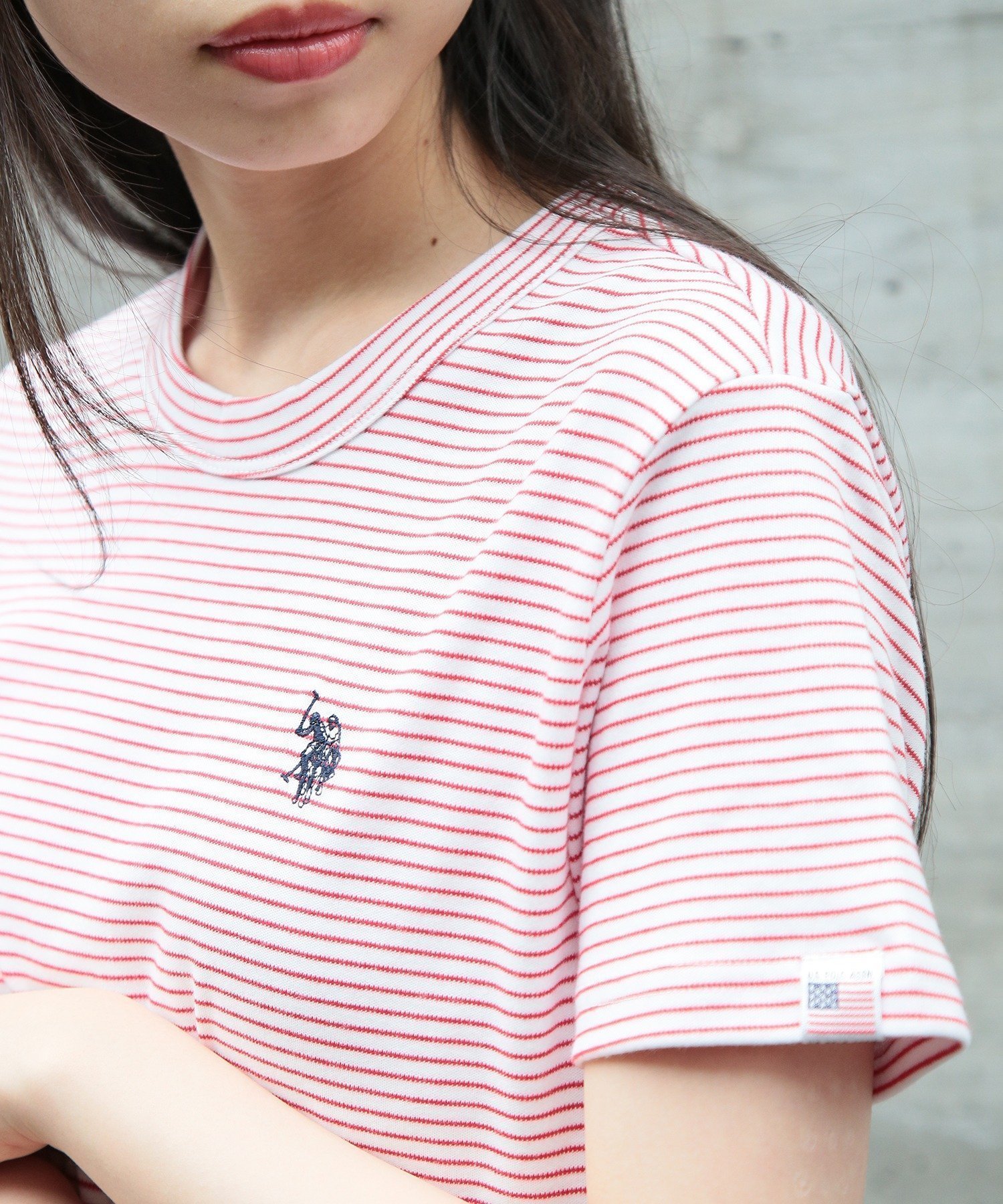 【セットアップセブン/SETUP7】のU.S. POLO ASSN./【別注】ビューティースムースTシャツ 半袖 ポロ インテリア・キッズ・メンズ・レディースファッション・服の通販 founy(ファニー) 　ファッション　Fashion　レディースファッション　Fashion for Women　トップス・カットソー　Cut & Sew Tops　シャツ・ブラウス・オフィスカジュアル　Elegant Blouses & Button-Ups　ロングTシャツ・Tシャツ　Longline T-Shirts & Tees　インナー　Innerwear　クラシカル　Classical, Vintage-Inspired　ジャケット　Jacket, Outerwear　スポーツ　Sports, Activewear　スリーブ　Sleeve, Long Sleeve / Short Sleeve　ノースリーブ　Sleeveless, No-Sleeve　別注　Limited Edition, Custom Order　半袖　Short Sleeve, Half Sleeve　ロング　Long, Long-Length　再入荷　Restock / Back in Stock　エレガント 上品　Elegant　RED|ID: prp329100004481318 ipo3291000000033606573