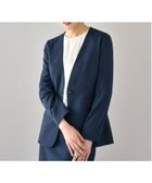 【アンタイトル/UNTITLED】の【軽くて快適!】ウール混 ストレッチノーカラージャケット ブルー|ID: prp329100004481883 ipo3291000000031991859