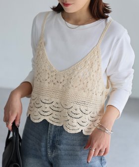 【リベリー/Riberry】のかぎ針編みビスチェ 人気、トレンドファッション・服の通販 founy(ファニー) ファッション Fashion レディースファッション WOMEN トップス・カットソー Tops/Tshirt ビスチェ Bustier かぎ針 Crochet インナー Inner キャミソール Camisole シャツワンピ Shirt Dress ショート Short スカラップ Scalloped タンク Tank ダウン Down ビスチェ Bustier ミックス Mix レース Race ロング Long |ID:prp329100004481911