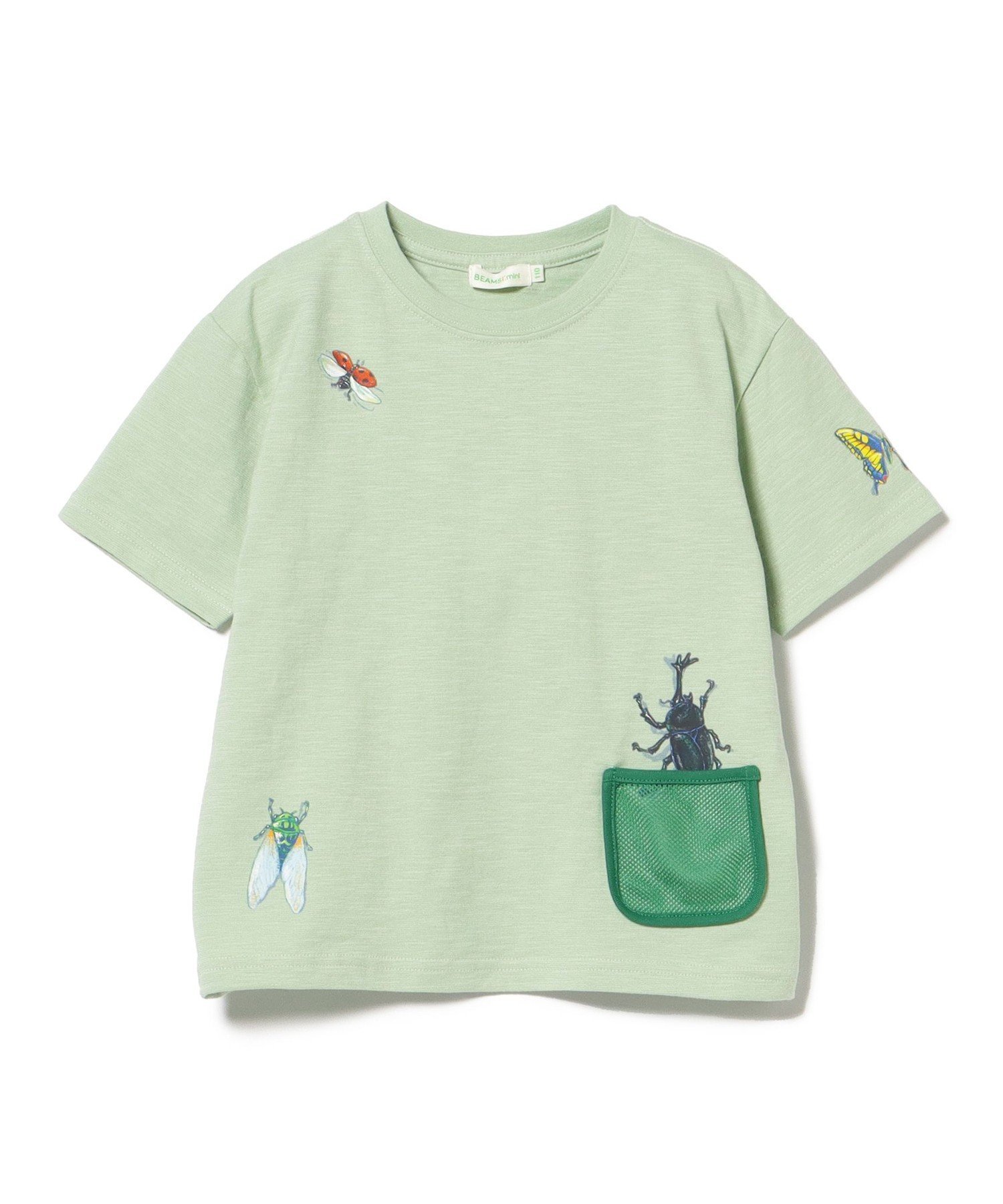 【その他のブランド/Other】のメッシュ ポケット 昆虫 Tシャツ 2025SS(90~130cm) インテリア・キッズ・メンズ・レディースファッション・服の通販 founy(ファニー) 　ファッション　Fashion　キッズファッション　Fashion for Kids　2025年　2025　2025春夏・S/S　Spring/Summer 2025 SS25　プリント　Print, Printed Pattern　ポケット　Pocket, Pocket Detail　メッシュ　Mesh, Net Fabric　夏　Summer　春　Spring　OLIVE|ID: prp329100004482474 ipo3291000000032997084