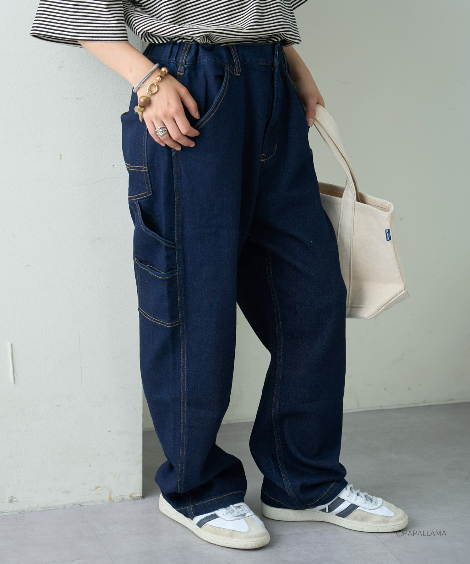 【チャオパニックティピー/CIAOPANIC TYPY】の【TYPYdenim】デニムペインターパンツ インテリア・キッズ・メンズ・レディースファッション・服の通販 founy(ファニー) 　ファッション　Fashion　レディースファッション　WOMEN　パンツ　Pants　おすすめ　Recommend　ストレッチ　Stretch　スピンドル　Spindle　デニム　Denim　ワイド　Wide　定番　Standard　インディゴブルー|ID: prp329100004482660 ipo3291000000031995274
