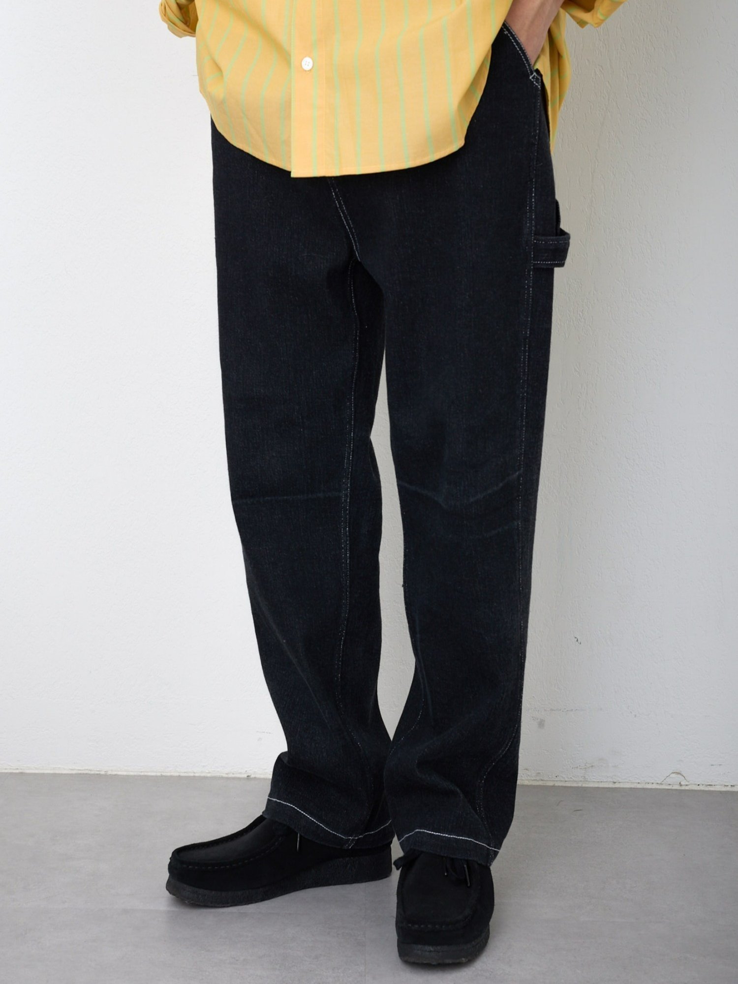 【チャオパニックティピー/CIAOPANIC TYPY】の【TYPYdenim】デニムペインターパンツ インテリア・キッズ・メンズ・レディースファッション・服の通販 founy(ファニー) 　ファッション　Fashion　レディースファッション　WOMEN　パンツ　Pants　おすすめ　Recommend　ストレッチ　Stretch　スピンドル　Spindle　デニム　Denim　ワイド　Wide　定番　Standard　ブラック|ID: prp329100004482660 ipo3291000000031995282