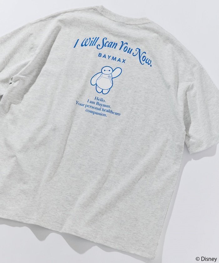 【フリークスストア/FREAK'S STORE】のDISNEY / ディズニー ベイマックス 別注 ビッグシルエット ワンポイント刺繍 バックプリント クルーネックTシャツ 【限定展開】 25SS インテリア・キッズ・メンズ・レディースファッション・服の通販 founy(ファニー) 　ファッション　Fashion　レディースファッション　Fashion for Women　トップス・カットソー　Cut & Sew Tops　シャツ・ブラウス・オフィスカジュアル　Elegant Blouses & Button-Ups　ロングTシャツ・Tシャツ　Longline T-Shirts & Tees　バッグ　Bags　2025年　2025　2025春夏・S/S　Spring/Summer 2025 SS25　おすすめ　Recommended / Our Picks　インナー　Innerwear　カーゴパンツ　Cargo Pants, Utility Pants　キャラクター　Character, Licensed Characters　グラフィック　Graphic, Graphic Design　シンプル　Simple, Minimal　デニム　Denim, Jeans Material　ビッグ　Big, Oversized　フレア　Flare, Flared　フロント　Front, Front Design　プリント　Print, Printed Pattern　ボトム　Bottoms, Lower Wear　ワンポイント　One Point, Statement Accent　別注　Limited Edition, Custom Order　夏　Summer　定番　Standard, Basic Item　S/S・春夏　SS, Spring/Summer, Warm Season　A/W・秋冬　Autumn/Winter　グレー|ID: prp329100004482802 ipo3291000000033632243