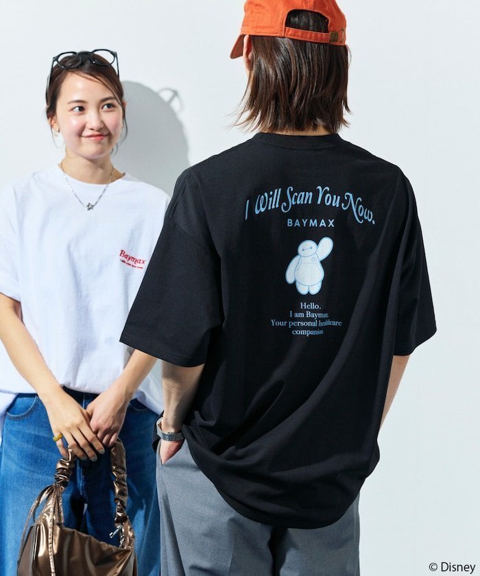 【フリークスストア/FREAK'S STORE】のDISNEY / ディズニー ベイマックス 別注 ビッグシルエット ワンポイント刺繍 バックプリント クルーネックTシャツ 【限定展開】 25SS インテリア・キッズ・メンズ・レディースファッション・服の通販 founy(ファニー) 　ファッション　Fashion　レディースファッション　Fashion for Women　トップス・カットソー　Cut & Sew Tops　シャツ・ブラウス・オフィスカジュアル　Elegant Blouses & Button-Ups　ロングTシャツ・Tシャツ　Longline T-Shirts & Tees　バッグ　Bags　2025年　2025　2025春夏・S/S　Spring/Summer 2025 SS25　おすすめ　Recommended / Our Picks　インナー　Innerwear　カーゴパンツ　Cargo Pants, Utility Pants　キャラクター　Character, Licensed Characters　グラフィック　Graphic, Graphic Design　シンプル　Simple, Minimal　デニム　Denim, Jeans Material　ビッグ　Big, Oversized　フレア　Flare, Flared　フロント　Front, Front Design　プリント　Print, Printed Pattern　ボトム　Bottoms, Lower Wear　ワンポイント　One Point, Statement Accent　別注　Limited Edition, Custom Order　夏　Summer　定番　Standard, Basic Item　S/S・春夏　SS, Spring/Summer, Warm Season　A/W・秋冬　Autumn/Winter　ブラック|ID: prp329100004482802 ipo3291000000033632246