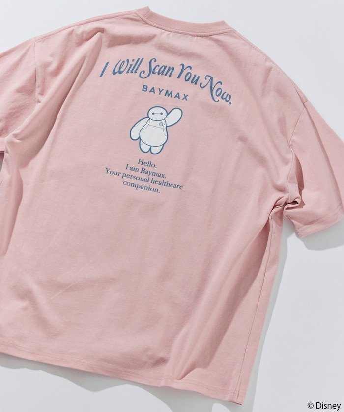 【フリークスストア/FREAK'S STORE】のDISNEY / ディズニー ベイマックス 別注 ビッグシルエット ワンポイント刺繍 バックプリント クルーネックTシャツ 【限定展開】 25SS インテリア・キッズ・メンズ・レディースファッション・服の通販 founy(ファニー) 　ファッション　Fashion　レディースファッション　Fashion for Women　トップス・カットソー　Cut & Sew Tops　シャツ・ブラウス・オフィスカジュアル　Elegant Blouses & Button-Ups　ロングTシャツ・Tシャツ　Longline T-Shirts & Tees　バッグ　Bags　2025年　2025　2025春夏・S/S　Spring/Summer 2025 SS25　おすすめ　Recommended / Our Picks　インナー　Innerwear　カーゴパンツ　Cargo Pants, Utility Pants　キャラクター　Character, Licensed Characters　グラフィック　Graphic, Graphic Design　シンプル　Simple, Minimal　デニム　Denim, Jeans Material　ビッグ　Big, Oversized　フレア　Flare, Flared　フロント　Front, Front Design　プリント　Print, Printed Pattern　ボトム　Bottoms, Lower Wear　ワンポイント　One Point, Statement Accent　別注　Limited Edition, Custom Order　夏　Summer　定番　Standard, Basic Item　S/S・春夏　SS, Spring/Summer, Warm Season　A/W・秋冬　Autumn/Winter　ピンク|ID: prp329100004482802 ipo3291000000033632248