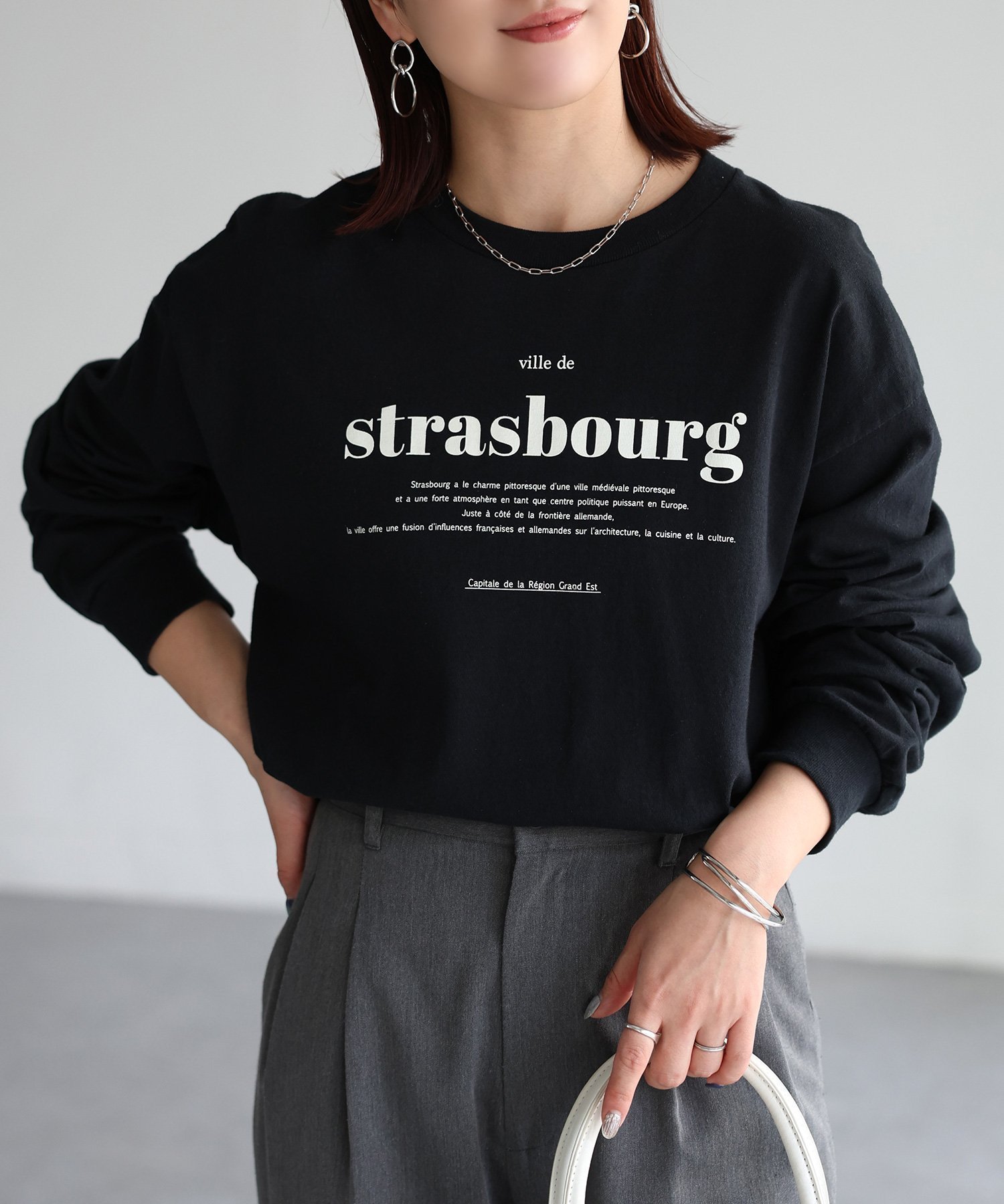 【リベリー/Riberry】のGILDAN strasbourgプリントロンT インテリア・キッズ・メンズ・レディースファッション・服の通販 founy(ファニー) 　ファッション　Fashion　レディースファッション　WOMEN　トップス・カットソー　Tops/Tshirt　ロング / Tシャツ　T-Shirts　おすすめ　Recommend　カーディガン　Cardigan　スラックス　Slacks　スリーブ　Sleeve　デニム　Denim　ベスト　Vest　ボトム　Bottom　マーメイド　Mermaid　ロング　Long　人気　Popularity　ブラック|ID: prp329100004482804 ipo3291000000031753312