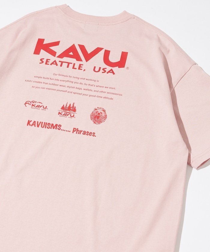 【フリークスストア/FREAK'S STORE】のKAVU×FREAK S STORE/カブ- 別注 ビッグシルエット バックプリントTシャツ/ICON 【限定展開】 25SS インテリア・キッズ・メンズ・レディースファッション・服の通販 founy(ファニー) 　ファッション　Fashion　レディースファッション　WOMEN　トップス・カットソー　Tops/Tshirt　シャツ/ブラウス　Shirts/Blouses　ロング / Tシャツ　T-Shirts　バッグ　Bag　2025年　2025　2025春夏・S/S　Ss,Spring/Summer,2025　おすすめ　Recommend　インナー　Inner　グラフィック　Graphic　シンプル　Simple　トレンド　Trend　ビッグ　Big　フロント　Front　プリント　Print　ボトム　Bottom　ワンポイント　One Point　人気　Popularity　別注　Special Order　夏　Summer　定番　Standard　S/S・春夏　Ss・Spring/Summer　ピンク|ID: prp329100004482838 ipo3291000000032373401
