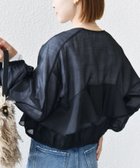 【シップス フォー ウィメン/SHIPS】の【WEB限定】 手洗い可能 シアー フリル 羽織 ブラウス ブラック|ID: prp329100004483362 ipo3291000000031985569